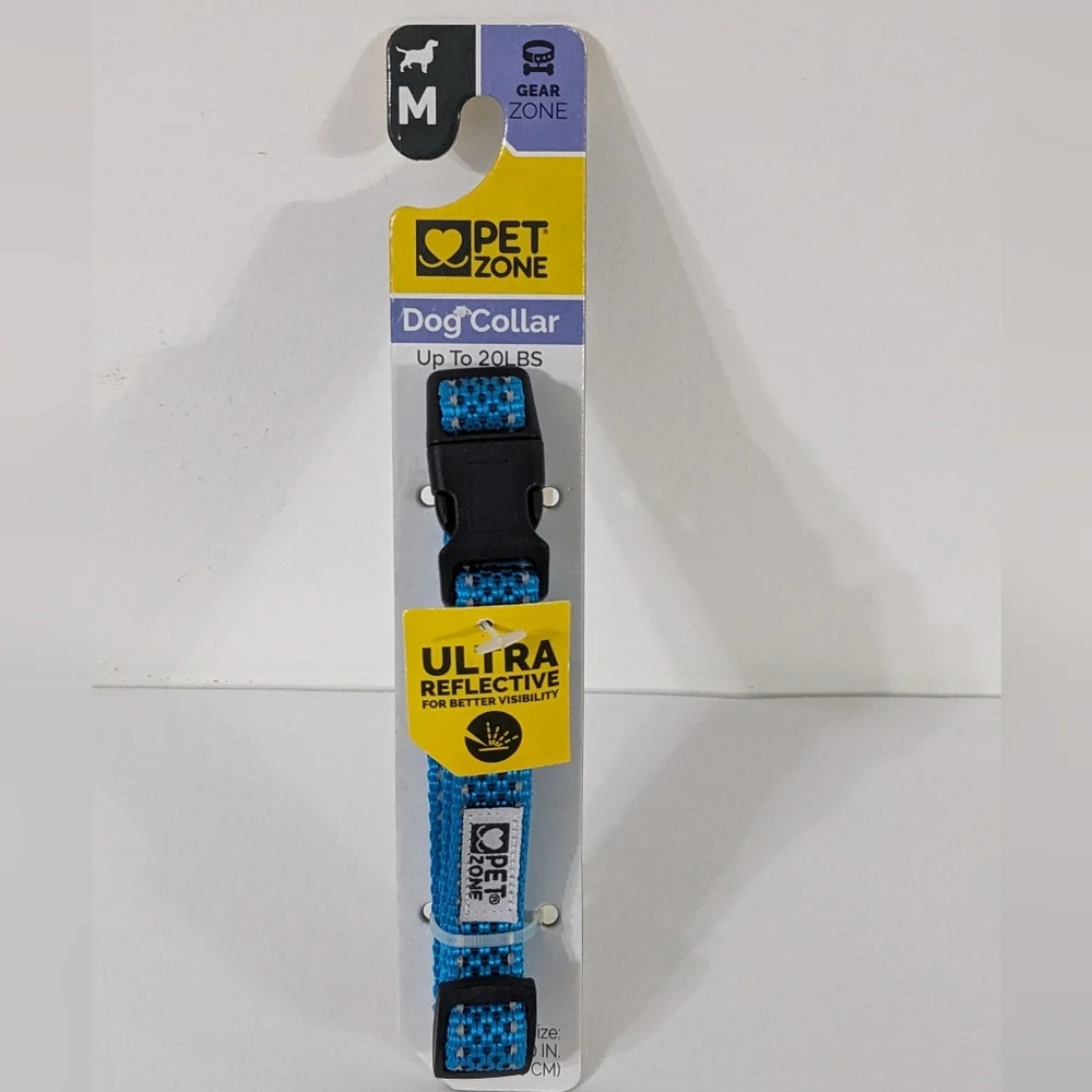 Pet Zone New Ultra Reflective Dog Collar,Up To 20LBS, Medium Sized Dogs